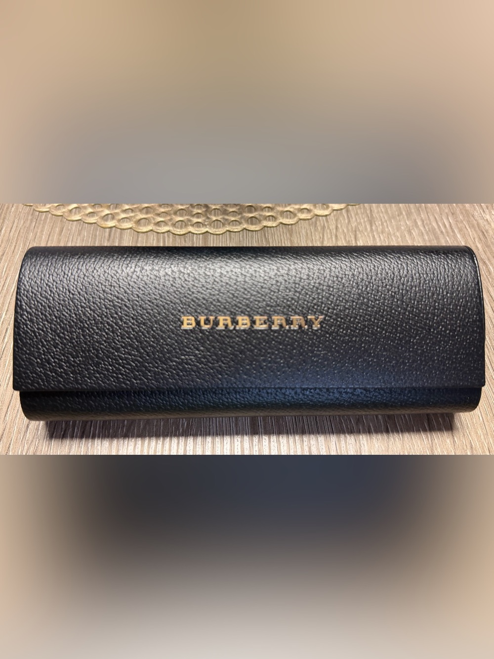 Burberry Eyewear Case Black Textured Hard Clamshell Sunglasses Eyeglasses